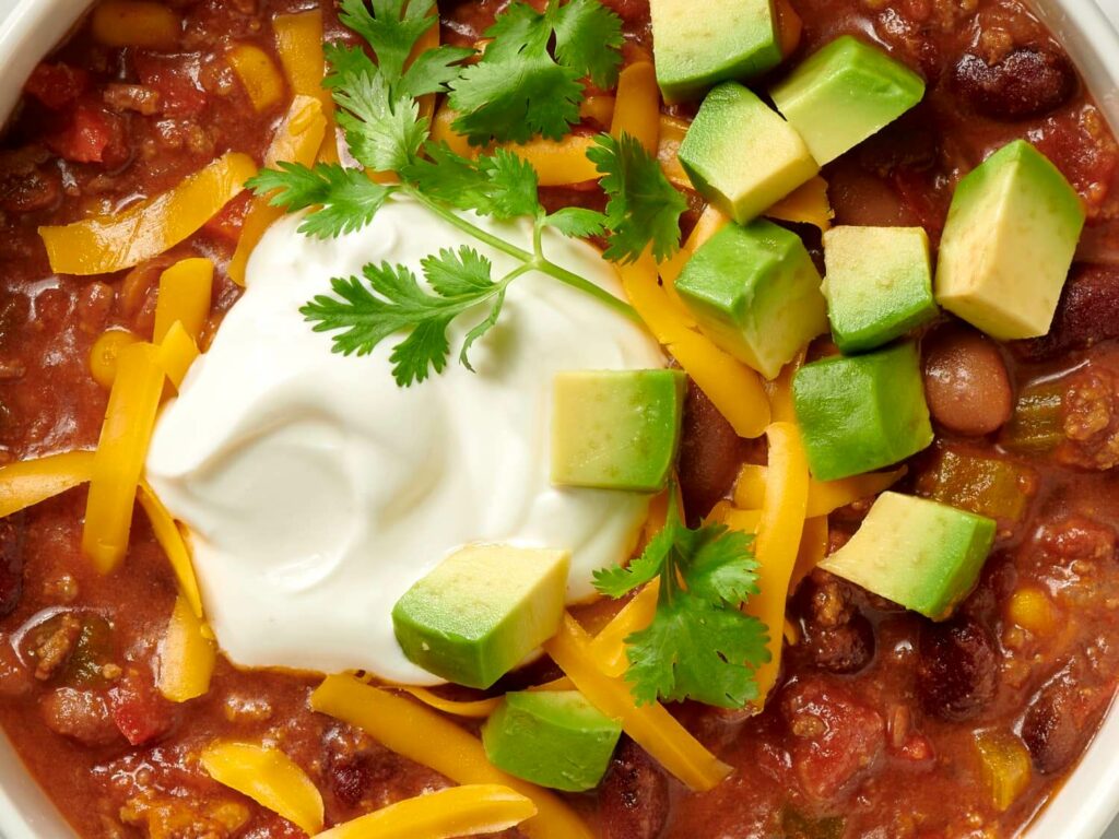 Chili representation and toppings