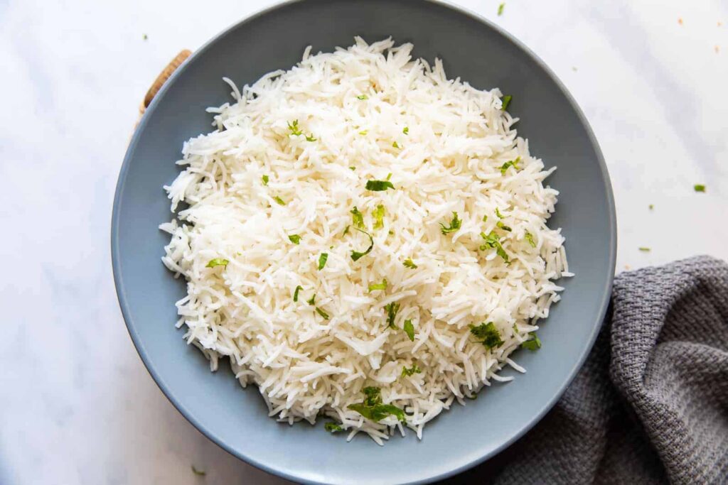image representing a plate full of basmati rice